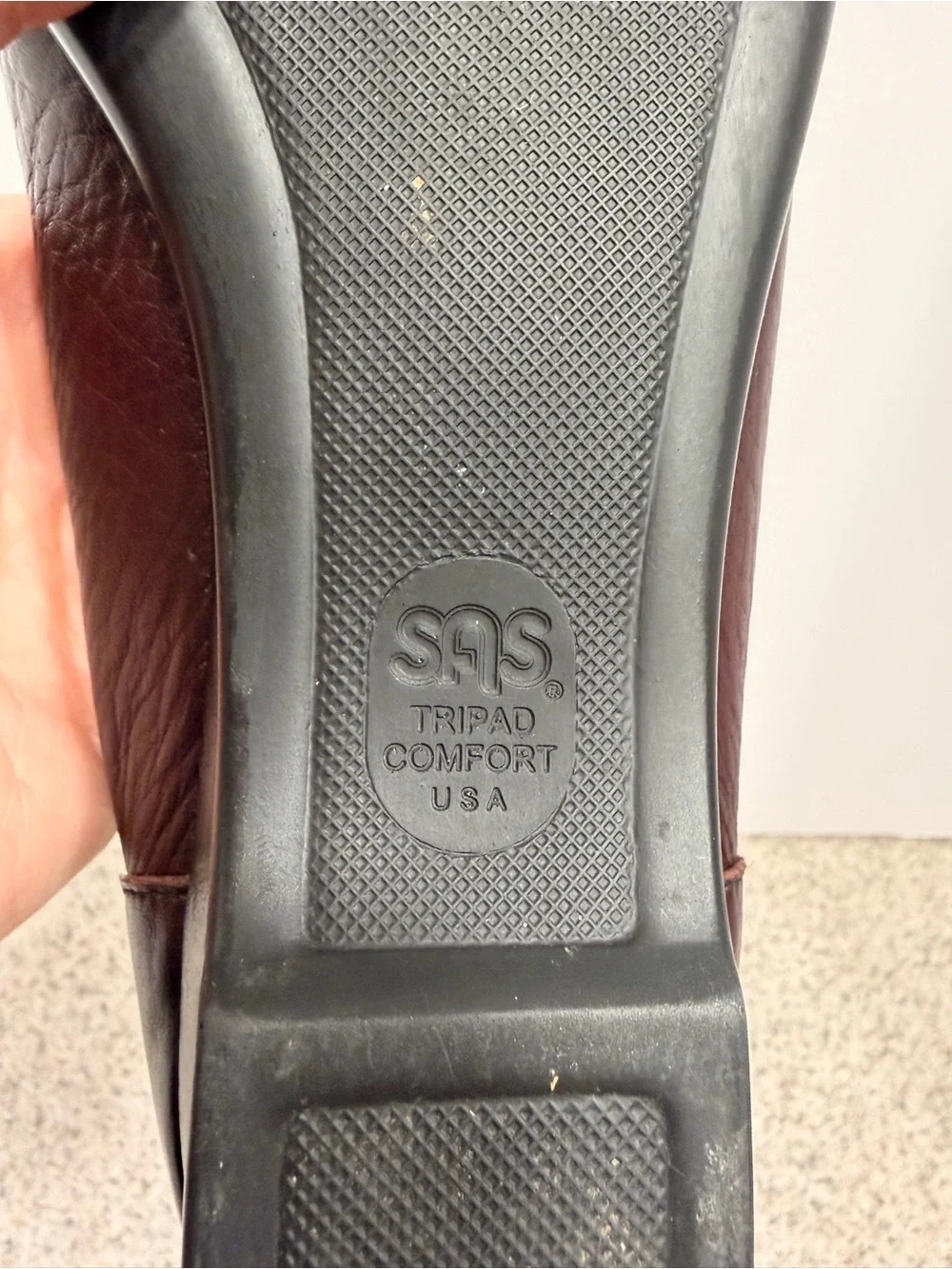 SAS Easier Dress Wedge Loafers Tripad Comfort Shoes - Women's Size 8.5 M - Wine